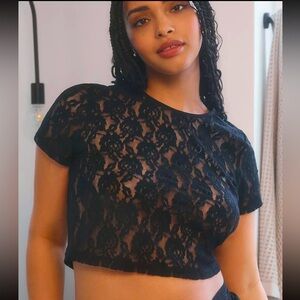 Anthropology, Lace Baby Tee